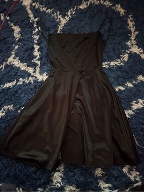 Charlotte Russe Black Strapless A-Line Dress